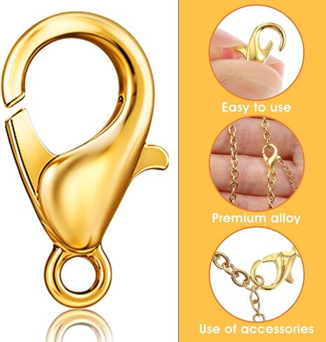 700pcs clasps جراد البحر لصنع المجوهرات ، مجموعة حلقات القفزة المفتوحة ، مشابك سوار معدني ، قلادة الإغلاق لموازم مجوهرات سلسلة مفاتيح السلسلة الرئيسية in Saudi Arabia