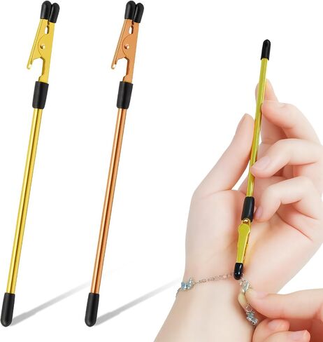 2 Pcs Bracelet Helper Tool with Non-Slip Tips, Easy to Put on Yourself Jewelry Clasp Helper for Necklace & Bracelet, Fastener Assistant for Arthritis & Elderly in Saudi Arabia