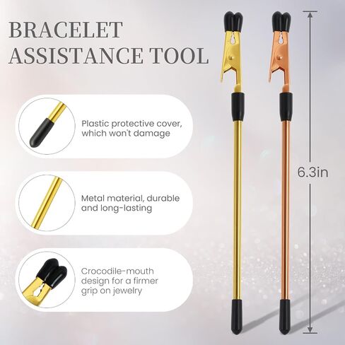 2 Pcs Bracelet Helper Tool with Non-Slip Tips, Easy to Put on Yourself Jewelry Clasp Helper for Necklace & Bracelet, Fastener Assistant for Arthritis & Elderly in Saudi Arabia