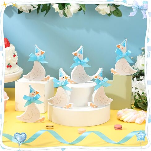 Chunful 6 Pcs Wooden One Silly Goose Table Decorations 4.7 Inch Bow Silly Goose 1st Birthday Centerpieces for 1st Birthday Party Decorations Baby Shower Photo Props(Pink) in Saudi Arabia
