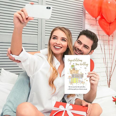 Romantic Wedding Card, Bridal Shower Card or Engagement Cards,Thick Card Stock with Premium Envelope 5.3in x 8in in Saudi Arabia