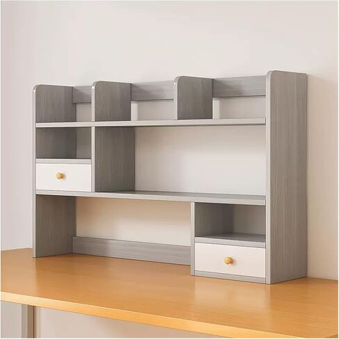 Book Stand Desktop Organizers for Office Desk, Desktop Organizer and Storage, for Dorm, Home Decor, Makeup Shelf, Grey Bookshelf(L103*D17*H80cm) in Saudi Arabia