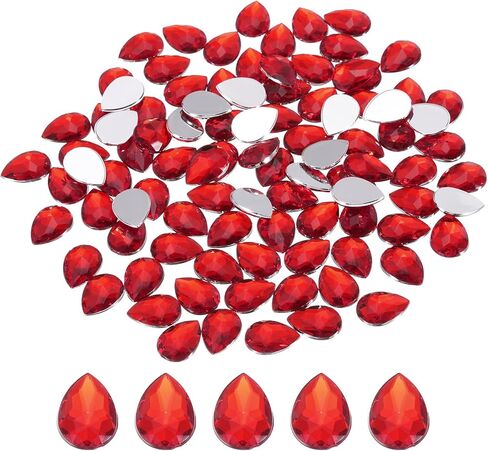 Meccanixity 200pcs مسطحة الظهر للأحجار الكريلية للأحجار الكريمة 10x14mm ملمات الاصطناعية للحرف اليدوية DIY حزب الزفاف حزب الوجه الطلاء المجوهرات صنع الأزرق الداكن in Saudi Arabia