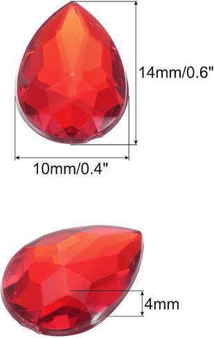 Meccanixity 200pcs مسطحة الظهر للأحجار الكريلية للأحجار الكريمة 10x14mm ملمات الاصطناعية للحرف اليدوية DIY حزب الزفاف حزب الوجه الطلاء المجوهرات صنع الأزرق الداكن in Saudi Arabia