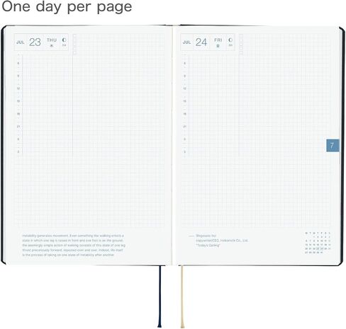 Hobonichi Techo Hon A5 2026 - Slash (Navy) (English ، Januar Start Planner) in Saudi Arabia