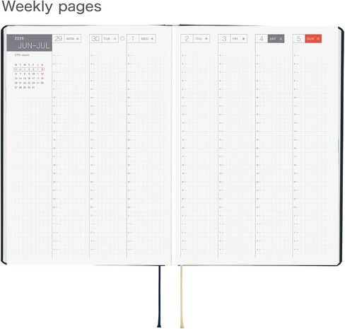 Hobonichi Techo Hon A5 2026 - Slash (Navy) (English ، Januar Start Planner) in Saudi Arabia