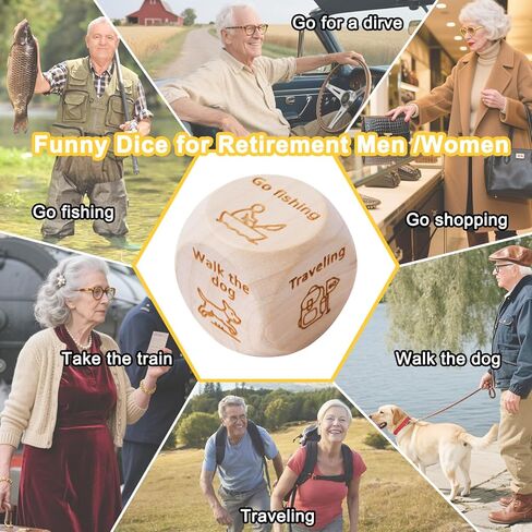 5pcs dicider dicider wooden ، هدية التقاعد مضحك للرجال نساء ، 2025 هدايا التقاعد السعيدة لأبي أمي زميل العمل ، هدايا التقدير لممرضة المعلم الموظف in Kuwait