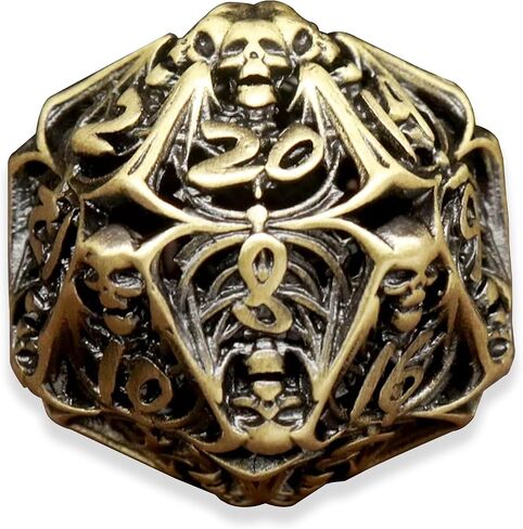الزهر المعدني الجوفاء المعدني الزنوق الفريد من نوعه و Dragons polyhedral dice تعيين لـ D&D TRPG ، MTG ، Pathfinder ، لوحة الطاولة لفة ألعاب D4 D6 D8 D10 D ٪ D12 D20 (Silver) in Kuwait