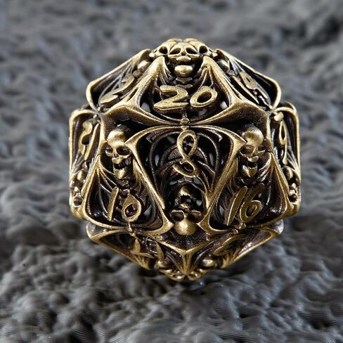 الزهر المعدني الجوفاء المعدني الزنوق الفريد من نوعه و Dragons polyhedral dice تعيين لـ D&D TRPG ، MTG ، Pathfinder ، لوحة الطاولة لفة ألعاب D4 D6 D8 D10 D ٪ D12 D20 (Silver) in Kuwait