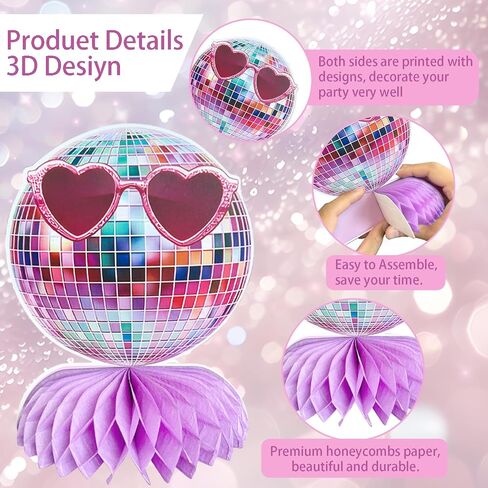 9pcs Music Lover Birthday Party Decorations Honeycomb Centerpieces Table Decorations for Music Themed Party Supplies in Saudi Arabia
