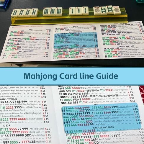 4 PCS Mahjong Line Finder,Mahjong Card Line Guide, Mahjong Line Reader & Mahjong Rules Helpers,Mahjong Accessories and Gifts for Players in Saudi Arabia