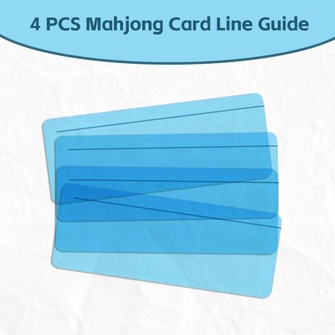4 PCS Mahjong Line Finder,Mahjong Card Line Guide, Mahjong Line Reader & Mahjong Rules Helpers,Mahjong Accessories and Gifts for Players in Saudi Arabia