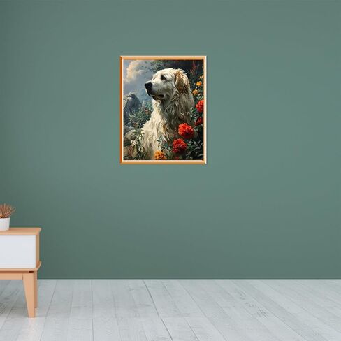 ZUVRDIAI Paint by Number for Adults, Great Pyrenees Watching Over Flock, Adult Crafts Paint by Numbers, DIY Handmade Gifts 16x20 Inch in Saudi Arabia