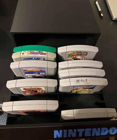 N64 Game Storage Case 18 خرطوشة الحامل علبة مربع درج 3D طباعة. in Saudi Arabia