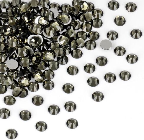 7200 Pieces 6 Mixed Sizes Glue Fix on Glass Rhinestones Round Crystal Gems Flatback for DIY Jewelry Making with one Picking Pen (6-Sizes 7200PCS, Lt. Peach) in Kuwait