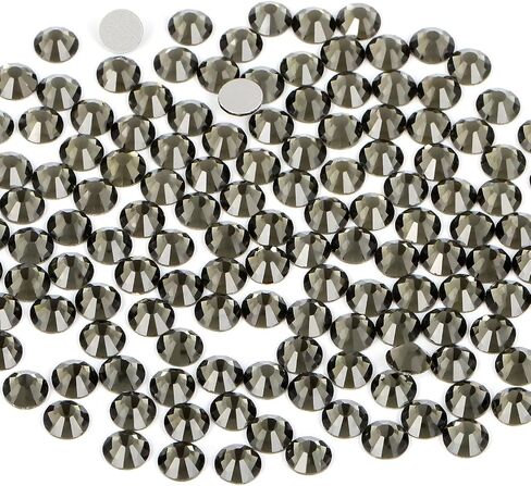 7200 Pieces 6 Mixed Sizes Glue Fix on Glass Rhinestones Round Crystal Gems Flatback for DIY Jewelry Making with one Picking Pen (6-Sizes 7200PCS, Lt. Peach) in Kuwait