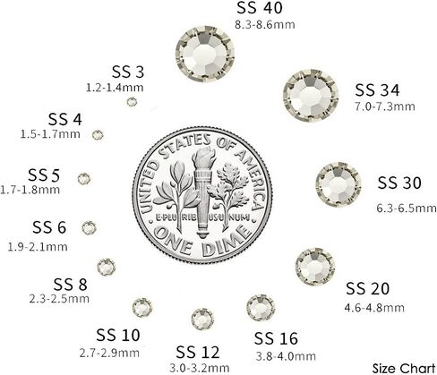7200 Pieces 6 Mixed Sizes Glue Fix on Glass Rhinestones Round Crystal Gems Flatback for DIY Jewelry Making with one Picking Pen (6-Sizes 7200PCS, Lt. Peach) in Kuwait