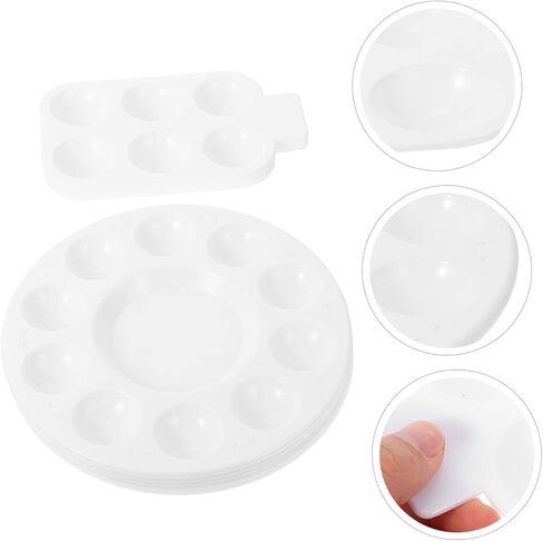 10-Piece Paint Tray Set for Artists Sturdy Pigment Mixing Plates Versatile Design for Watercolor and Gouache Painting Supplies in Saudi Arabia