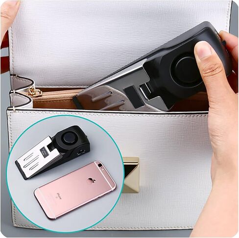 2 Packs Upgraded Door Stop Alarm Portable Wedge Door Stoppers Security Alarm 120db Entrance Alert Loud Door Stop Alarm for Travel Home Apartment or Dorm (2 Packs) in Saudi Arabia