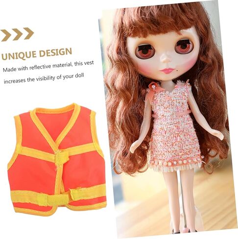 سترة عاكسة لمقياس BJD Dolls أرقام ملابس فريدة من نوعها سلامة لتعزيز الرؤية وقابلية اللعب سترة أنيقة لخزانة دمية خزانة الدمية in Saudi Arabia