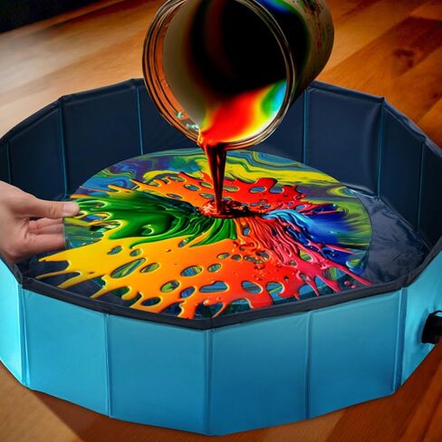 Silipull Acrylic Paint Pouring Splash Guard Pour Painting Supplies Fluid Art Tools for DIY Art Crafts Projects 31.5 x 7.87 Inch in Saudi Arabia