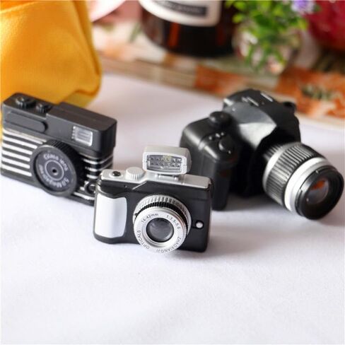 1pc Black 1: 4 Scale Mini Camera Prop Ornament Model Camera Camera ، Proper Camera Prop ، Miniature Camera ، Prop Camera ، Miniature Digital Camera Mini Decoration Accessories ， Dollhouse Accessories (WFA1141) in Saudi Arabia