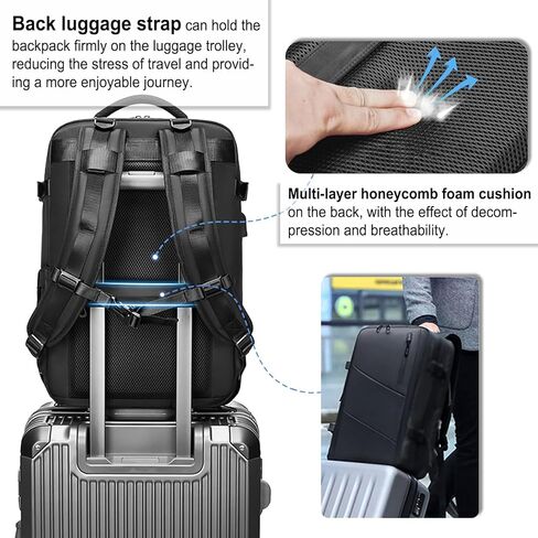 حقيبة ظهر Somago للحمل للرجال والنساء مع حجرة للأحذية، حقائب نهارية كاجوال مقاومة للماء وتناسب أجهزة الكمبيوتر المحمول حتى 16 بوصة in Kuwait