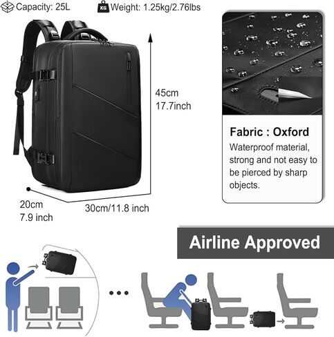 حقيبة ظهر Somago للحمل للرجال والنساء مع حجرة للأحذية، حقائب نهارية كاجوال مقاومة للماء وتناسب أجهزة الكمبيوتر المحمول حتى 16 بوصة in Kuwait