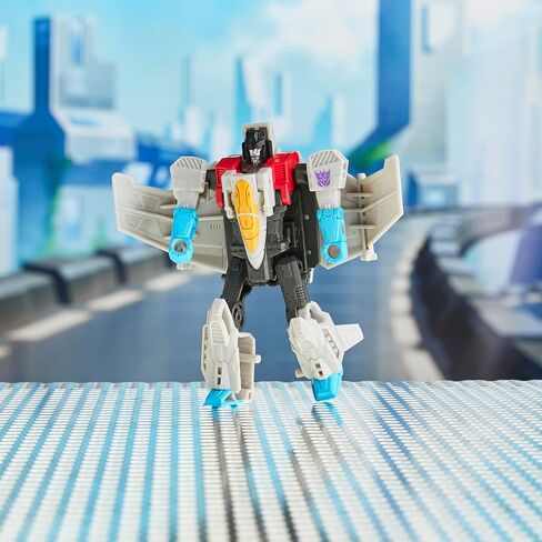 Transformers Cyberworld Starscream Changers Cyber ​​Changers بحجم 4 بوصات ، تغيير سريع إلى وضع النفاث ، ألعاب الروبوت للبنين والبنات 6 وما فوق in Saudi Arabia