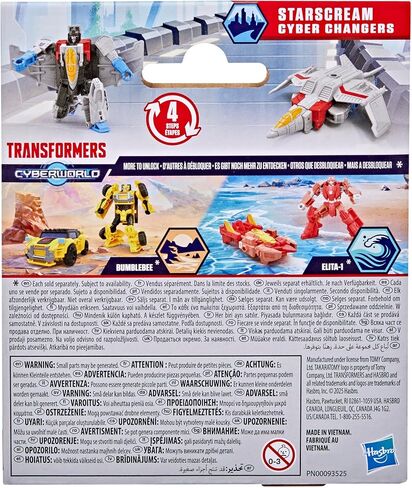Transformers Cyberworld Starscream Changers Cyber ​​Changers بحجم 4 بوصات ، تغيير سريع إلى وضع النفاث ، ألعاب الروبوت للبنين والبنات 6 وما فوق in Saudi Arabia