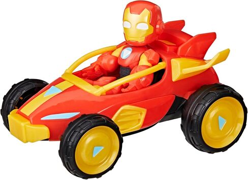 Iron Man وأصدقائه الرائعين Marvel Iron Racer Action Figure & Toy Moice ، وشخصيات الحركة 3 بوصة ، وألعاب Hero Super For Kids ، Age 3+ in Saudi Arabia