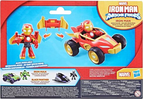 Iron Man وأصدقائه الرائعين Marvel Iron Racer Action Figure & Toy Moice ، وشخصيات الحركة 3 بوصة ، وألعاب Hero Super For Kids ، Age 3+ in Saudi Arabia