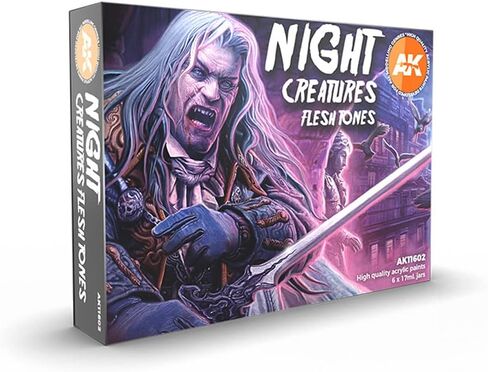 AK Interactive Night Creatures Flesh Tones - Plastic Model Building Paints and Accessories # 11602 in Saudi Arabia