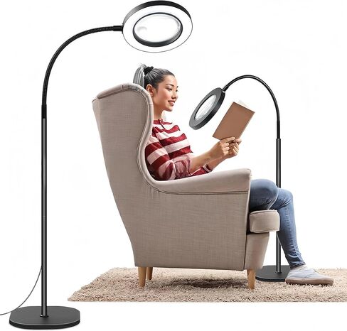 10 × مكبرة الزجاج مع ارتفاع درجة حرارة اللون الأضواء ذات الصمامات القابلة للتعديل مناسبة للقراءة ، الحرف اليدوية ، تجار المجوهرات in Kuwait