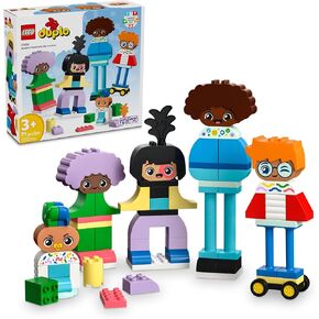 LEGO DUPLO Town Buildable People with Big Emotions Interactive Toy for Ages 3 and Up, 5 Characters with 10 Role-Play Faces, 71 Colorful Bricks for Mix-and-Match Customizable Fun, 10423 in Kuwait