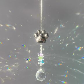 الهدايا التذكارية للكلاب لفقدان الكلب ، ميموريال ميموريال ، Suncatcher ، Pet Memorial Symporial K9 Crystal Sun Catcher ، Detsull Dogs and Cats Gifbrance ، Feavement Gifts (Multicolour) in Saudi Arabia
