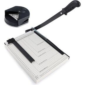 12" Guillotine Paper Cutter, Heavy Duty Paper Trimmer Cutter 12-Sheet Capacity Trimmer with Corner Rounder for Cardstock, Photos, Cardboard, Crafts in Kuwait