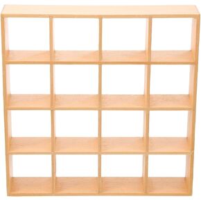 1: 12 Dollhouse Miniature Bookshelf 16 Grid Wooden Furniture Wood Storage Rack Mini Defice غير مكتملة in Kuwait