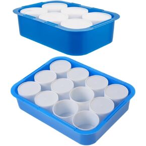 Watercolor Palette Box Set 2pcs Empty Paint Mixing Tray with Compartments for Artists Travel-Friendly Painting Supplies Suitable for Watercolor and Oil Painting in Kuwait