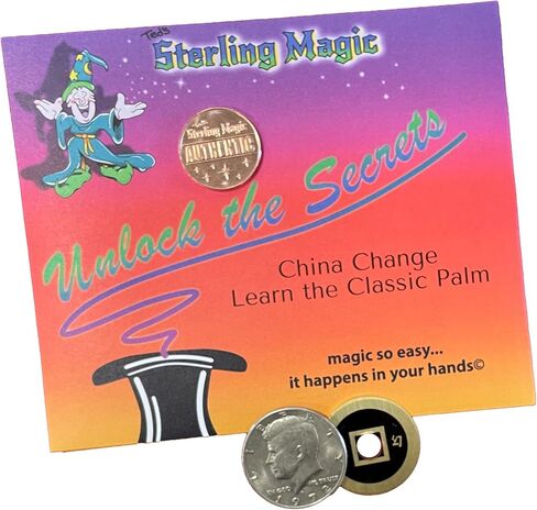 Ted's Sterling Magic China Change Trick Set, Learn to Master the Classic Palm with this Phenomenal Transformation (Standard Edition) in Kuwait