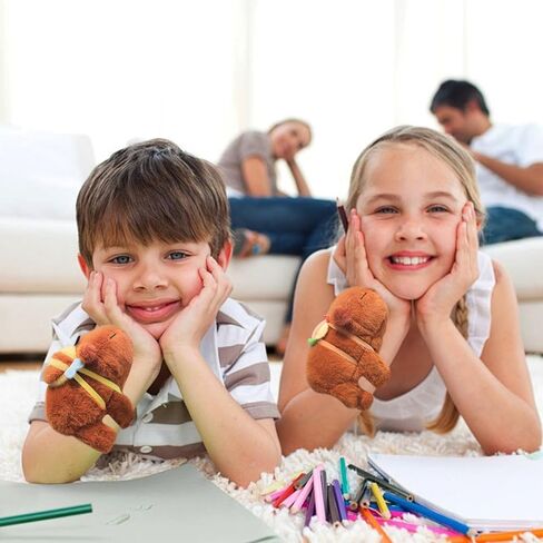 2 Pcs Animal Slap Bracelets Capybara Plush Toy, Stuffed Animal Capybara Huggers Slap Bracelets 9'' Cute Bracelet Huggers Toy Wrist for Kids Birthday Party Favor Supply Gifts in Kuwait