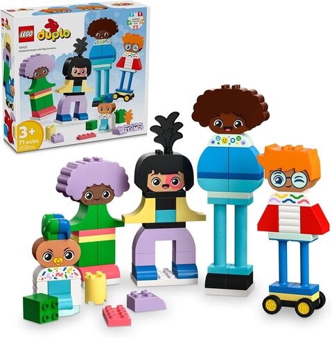 Lego Duplo Town Buildable People مع لعبة Big Chemsions Interactive Toy للأعمار 3 وما فوق ، 5 أحرف مع 10 وجوه لعب الأدوار ، 71 طوب ملون لمتعة مخصصة ومطابقة ، 10423 in Saudi Arabia