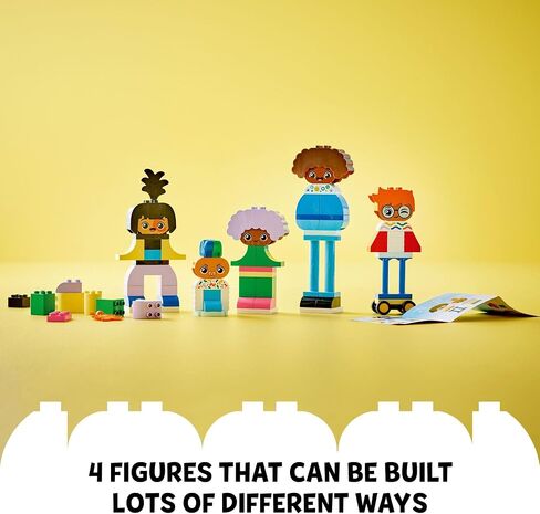 Lego Duplo Town Buildable People مع لعبة Big Chemsions Interactive Toy للأعمار 3 وما فوق ، 5 أحرف مع 10 وجوه لعب الأدوار ، 71 طوب ملون لمتعة مخصصة ومطابقة ، 10423 in Saudi Arabia