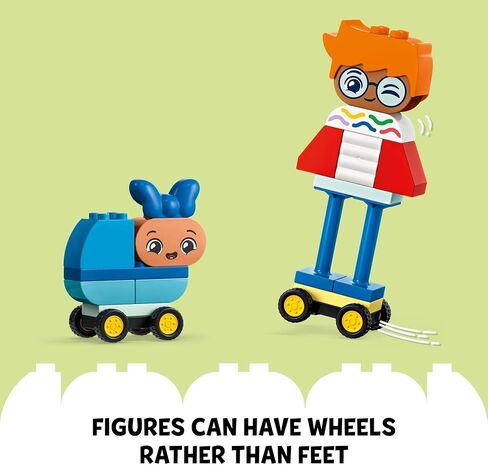 Lego Duplo Town Buildable People مع لعبة Big Chemsions Interactive Toy للأعمار 3 وما فوق ، 5 أحرف مع 10 وجوه لعب الأدوار ، 71 طوب ملون لمتعة مخصصة ومطابقة ، 10423 in Saudi Arabia