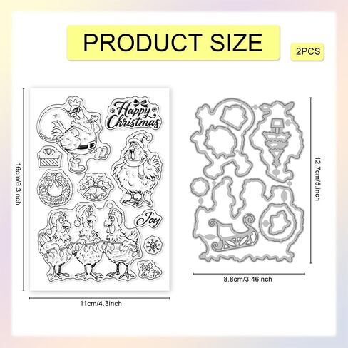 Globleland Christmas Truck Gnomes Clear Smapt and Cutting Vies for Card Making Tree Tree Tree Silicone Silicone Stamps Box Metal Die Cuts for DIY Scrapbooking Photo Abbran in Saudi Arabia