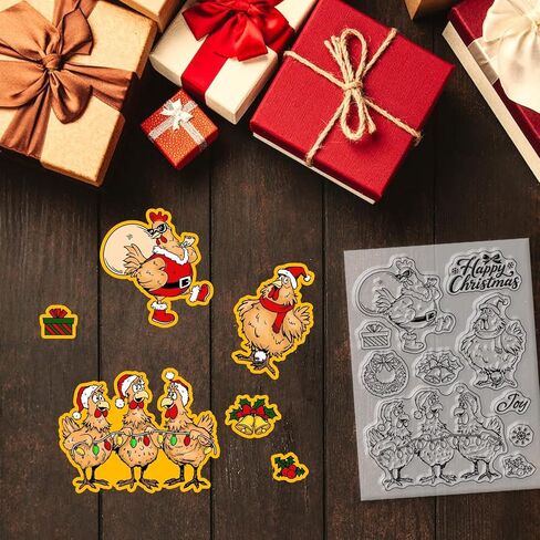 Globleland Christmas Truck Gnomes Clear Smapt and Cutting Vies for Card Making Tree Tree Tree Silicone Silicone Stamps Box Metal Die Cuts for DIY Scrapbooking Photo Abbran in Saudi Arabia