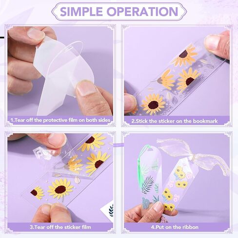 30 Set Acrylic Bookmark Blanks Set with 30 Booklover Theme UV DTF Stickers, 30Pcs of 6-Color Tassels, 30 Ribbon, 30 Holographic Bags, Bookmark Making Kits for DIY Crafts, Book Lover Gifts in Saudi Arabia
