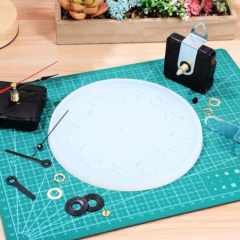 Round Round Wall Clock راتنج الايبوكسي 2 مجموعات على مدار الساعة راتنجات السيليكون على مدار الساعة طقم ساعة الحائط الصب الموقت صنع قوالب لصنع مركبة فنية DIY إكسسوارات التمرينات in Saudi Arabia