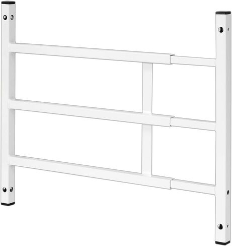 Prime-Line S 4752 Carbon Steel Fixed 3-Bar Window Grill for Home Security and Child Safety, 23-1/2 In. to 38 In., White (5 Sets) in Saudi Arabia