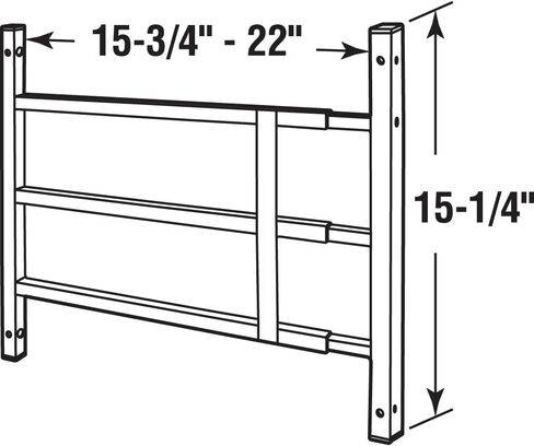 Prime-Line S 4752 Carbon Steel Fixed 3-Bar Window Grill for Home Security and Child Safety, 23-1/2 In. to 38 In., White (5 Sets) in Saudi Arabia